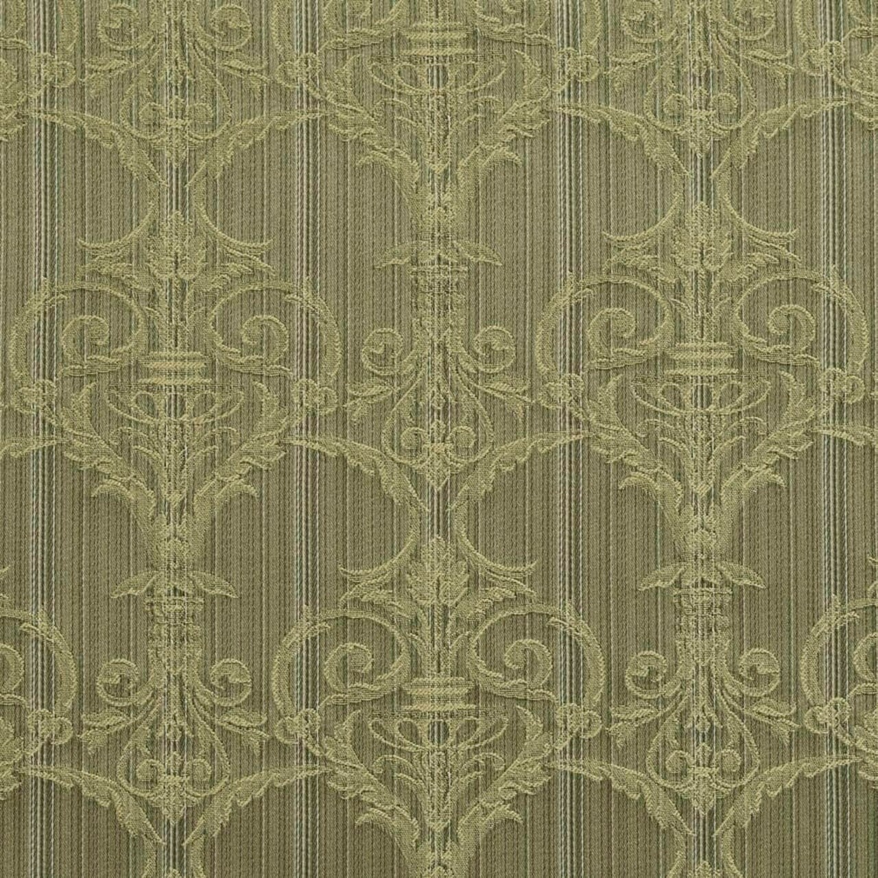 Green Damask Woven Pattern Upholstery Fabric by The Yard - SKU: Damien Juniper